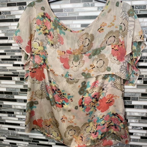 Unbranded Women’s floral tunic with a sheer top(bridgeton styled) - Picture 8 of 8